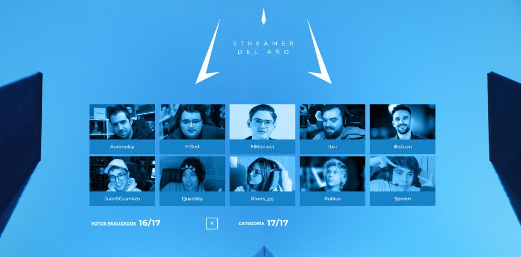 Premios esland nominados streamer