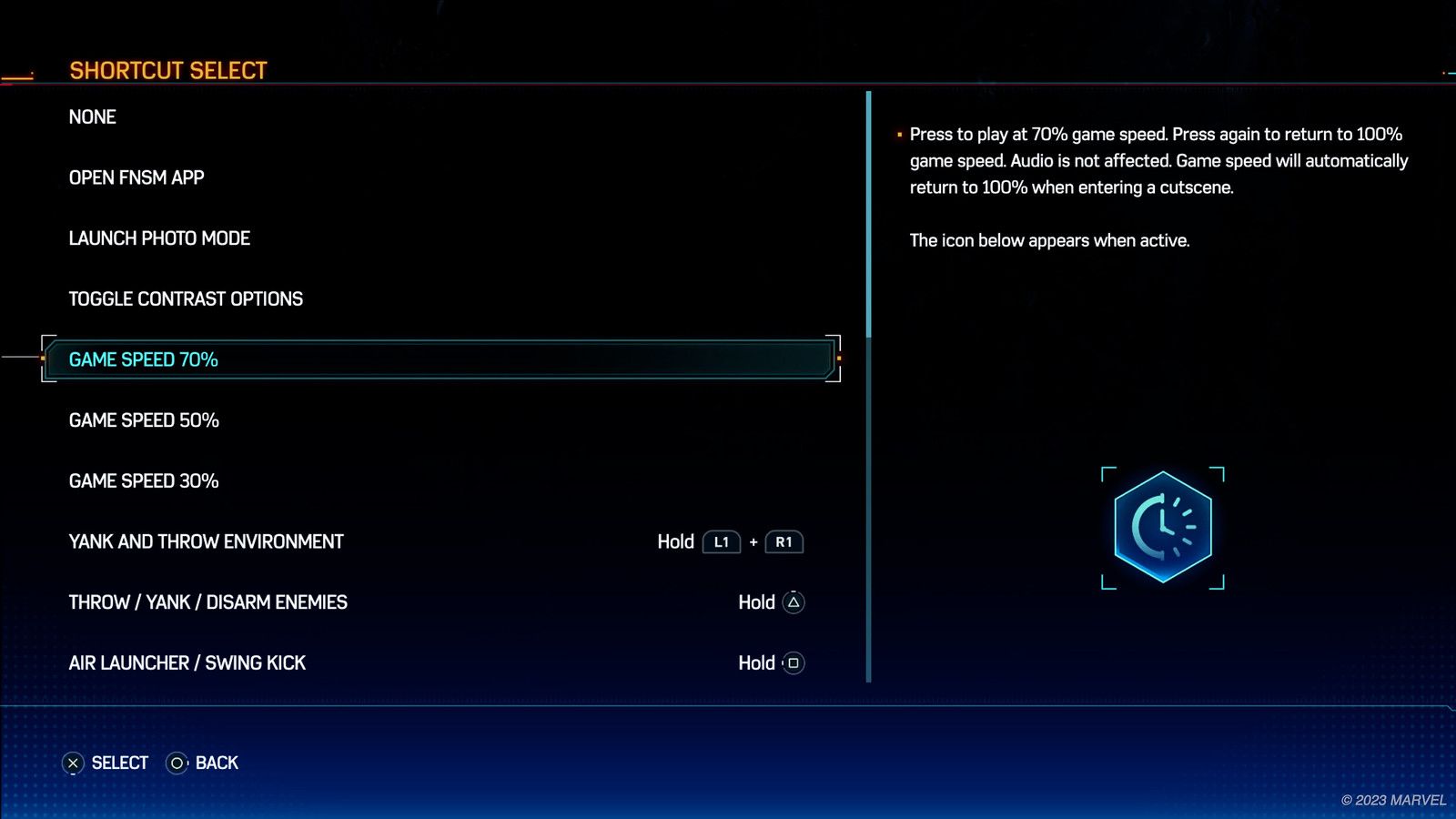  Podrás cambiar la velocidad de los eventos del juego
