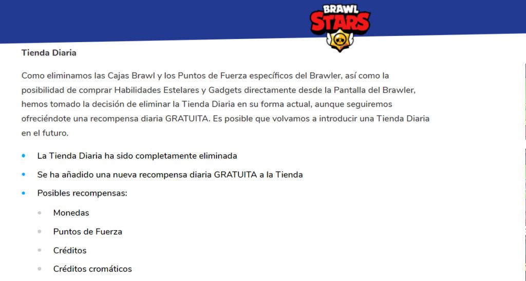 regalos diarios brawl stars tienda