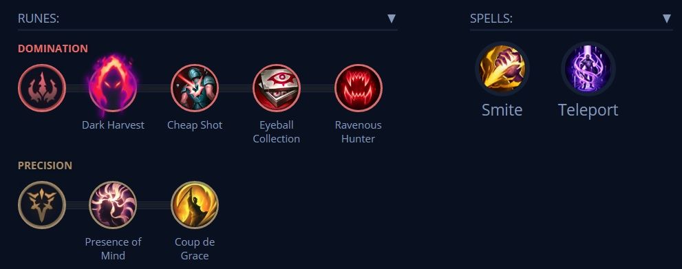 La build de Evelynn para hacer el haiku de Lillia