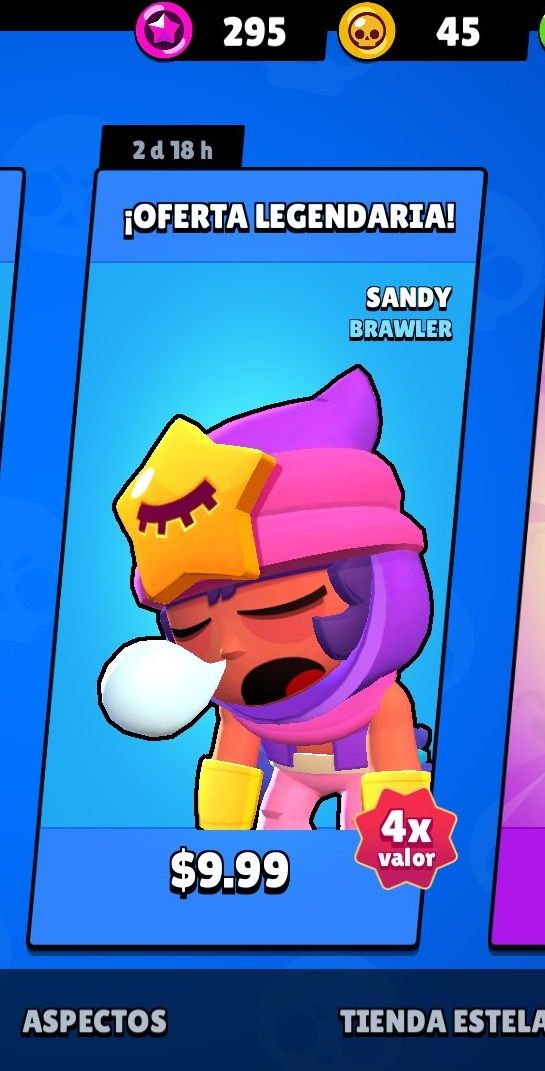 Sandy a la venta, en Brawl Stars