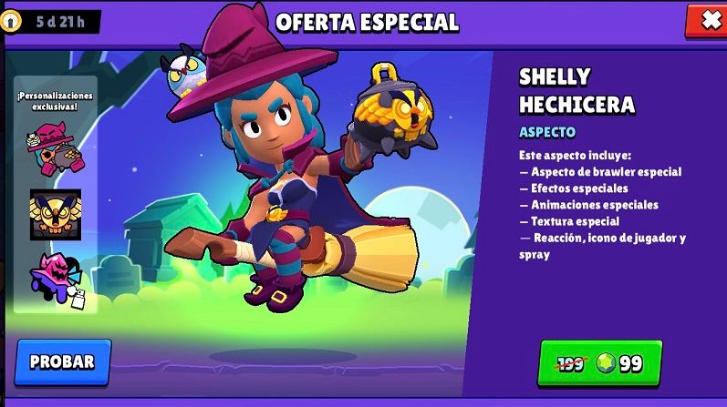 Shelly Hechicera, la nueva skin de Brawl Stars.