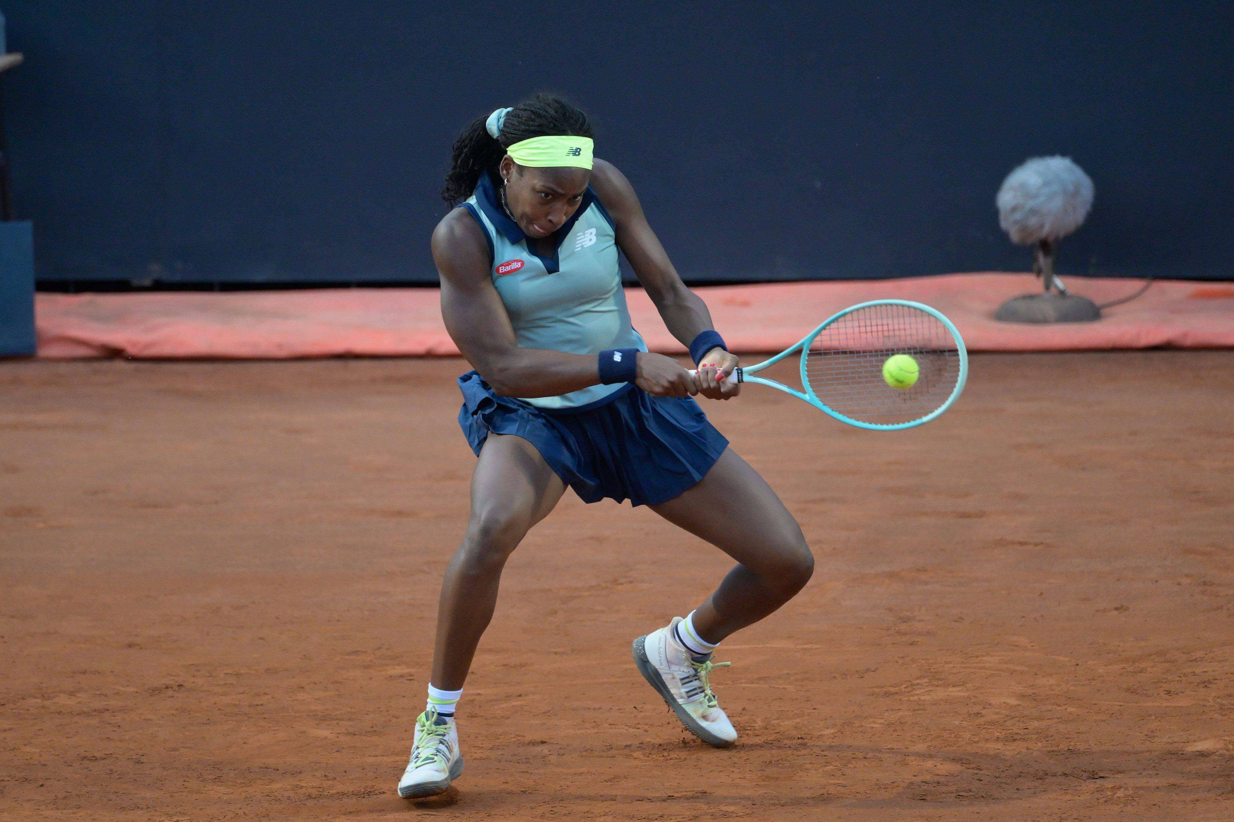  Coco Gauff en un partido en el Masters 1000 de Roma
