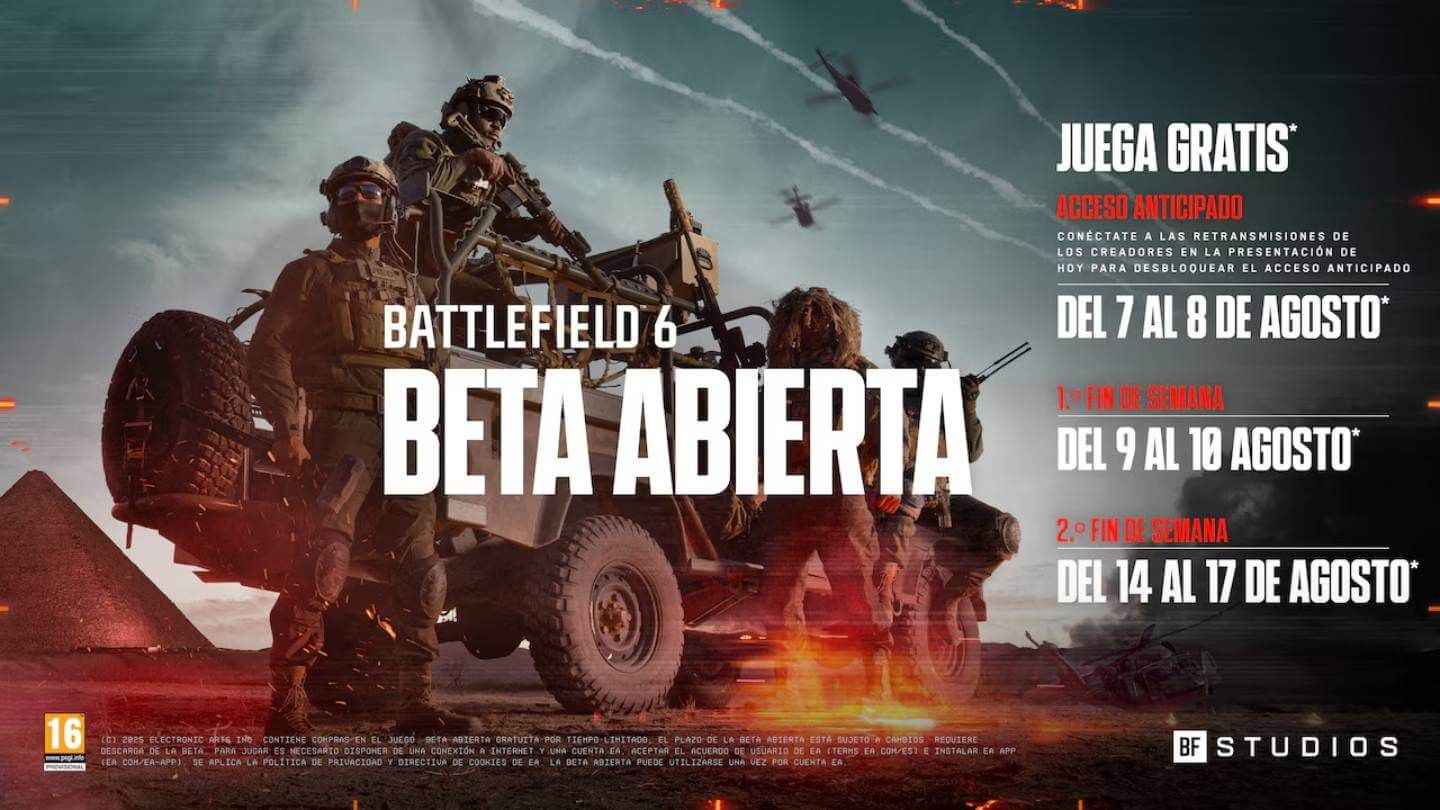 Cómo acceder a las betas de Battlefield 6