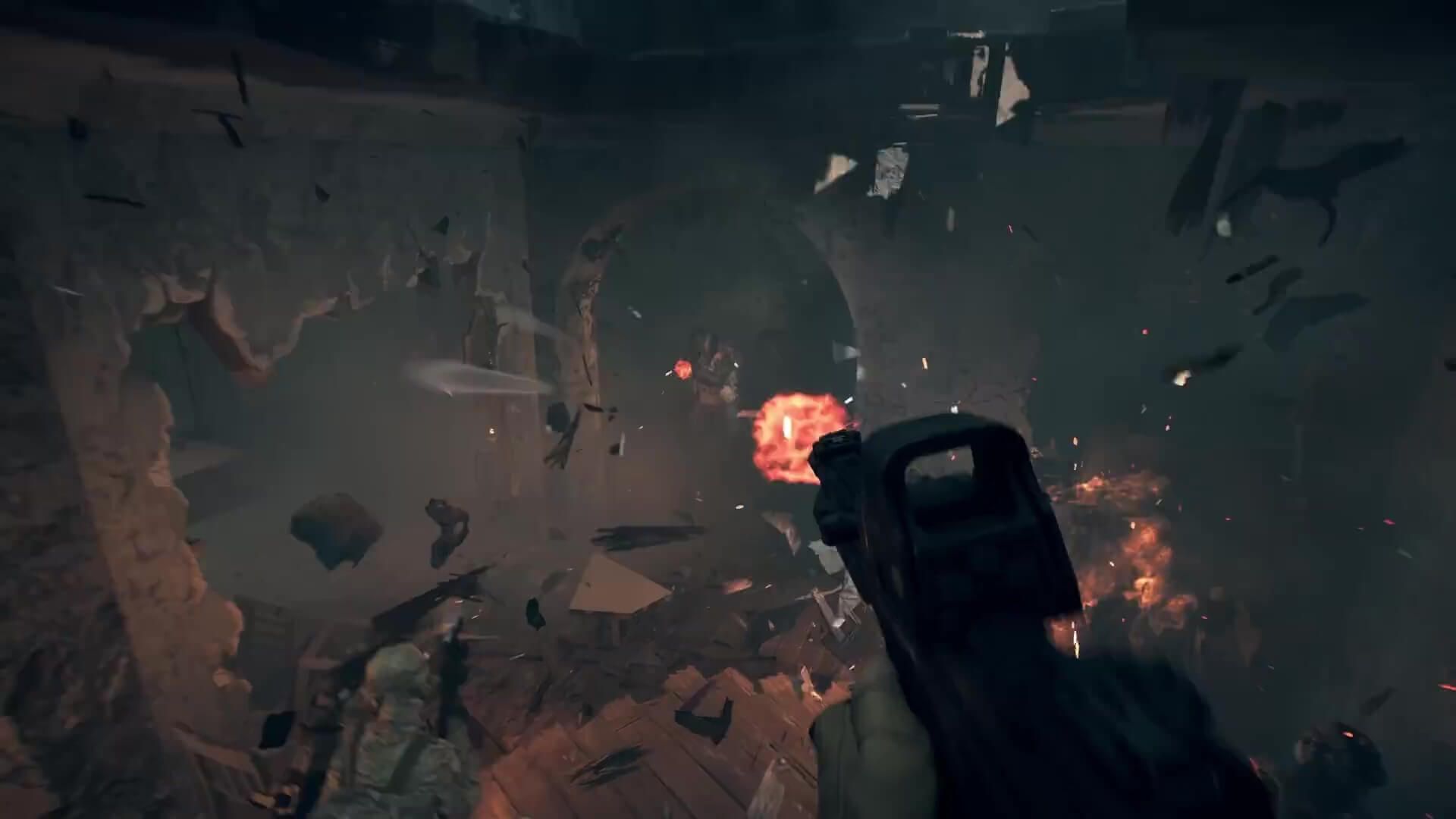  Un edificio se derrumba en el tráiler de Battlefield 6 (Imagen: EA).