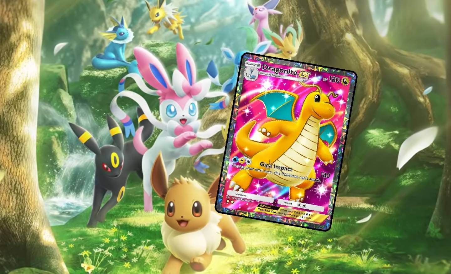 El nuevo Dragonite EX de la Arboleda de Eevee en Pokémon Pocket