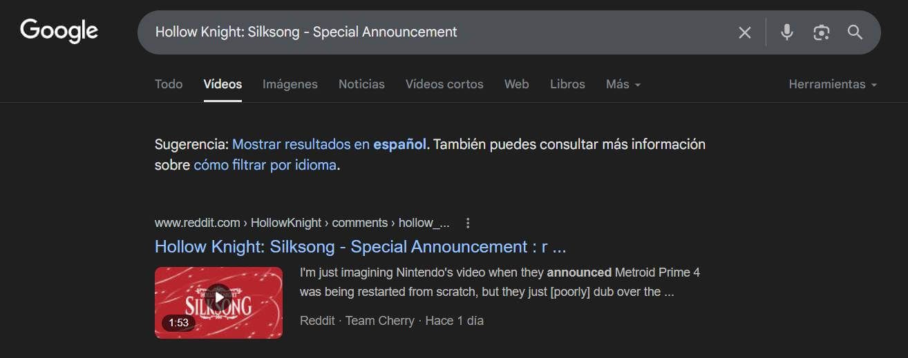  La duración del Silksong - Special Announcement