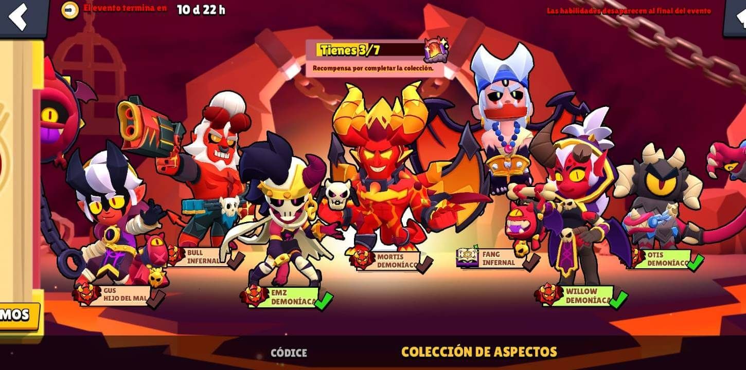 Todas las skins gratis del evento Demonios Descendientes en Brawl Stars
