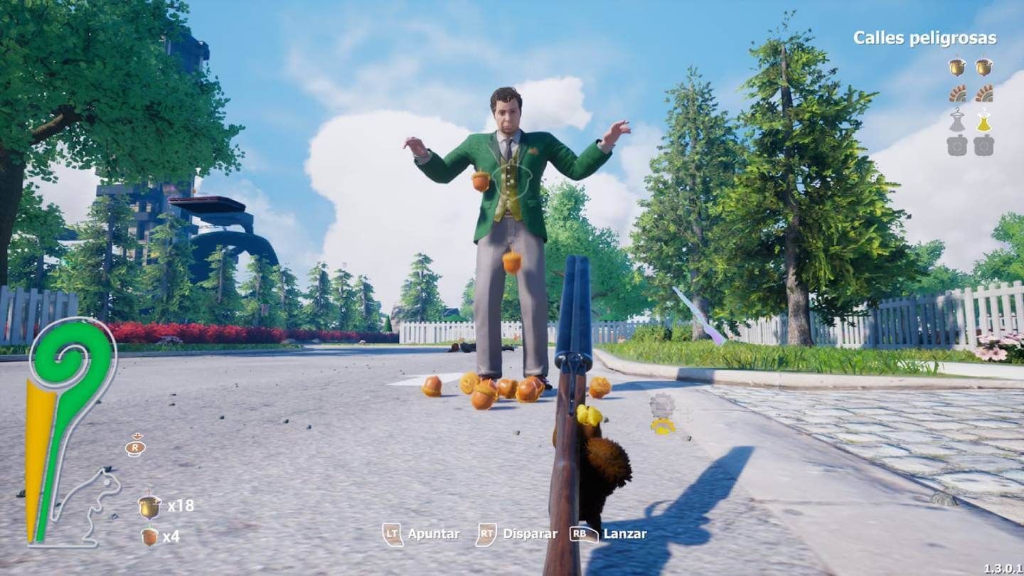  Atracar civiles, una fuente de nueces en Squirrel with a Gun