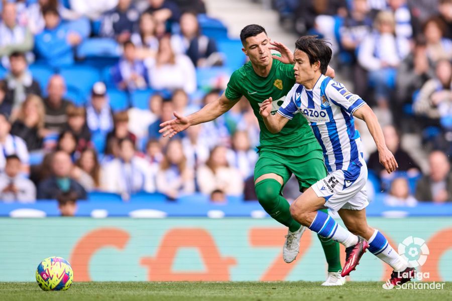 Take Kubo, en el Real Sociedad - Elche.