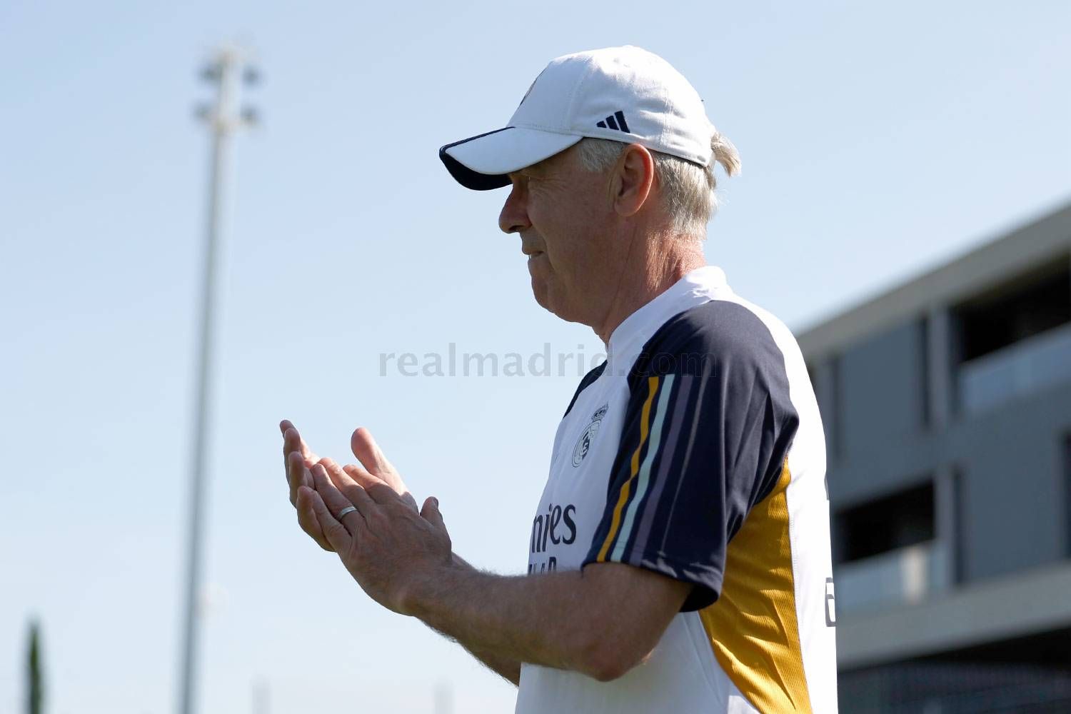  Carlo Ancelotti, en un entrenamiento del Real Madrid.