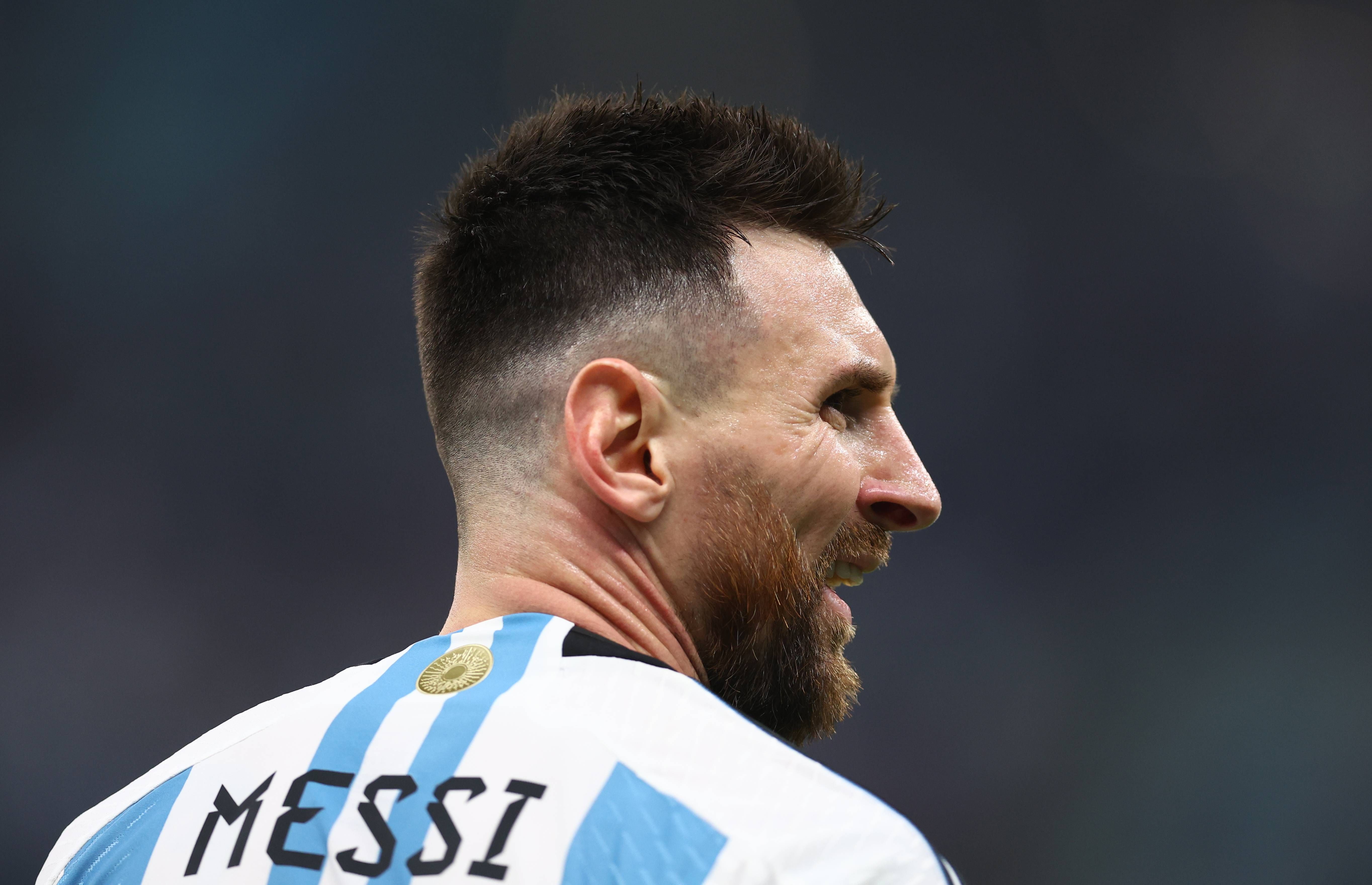  Leo Messi, durante el Argentina-Croacia del Mundial.