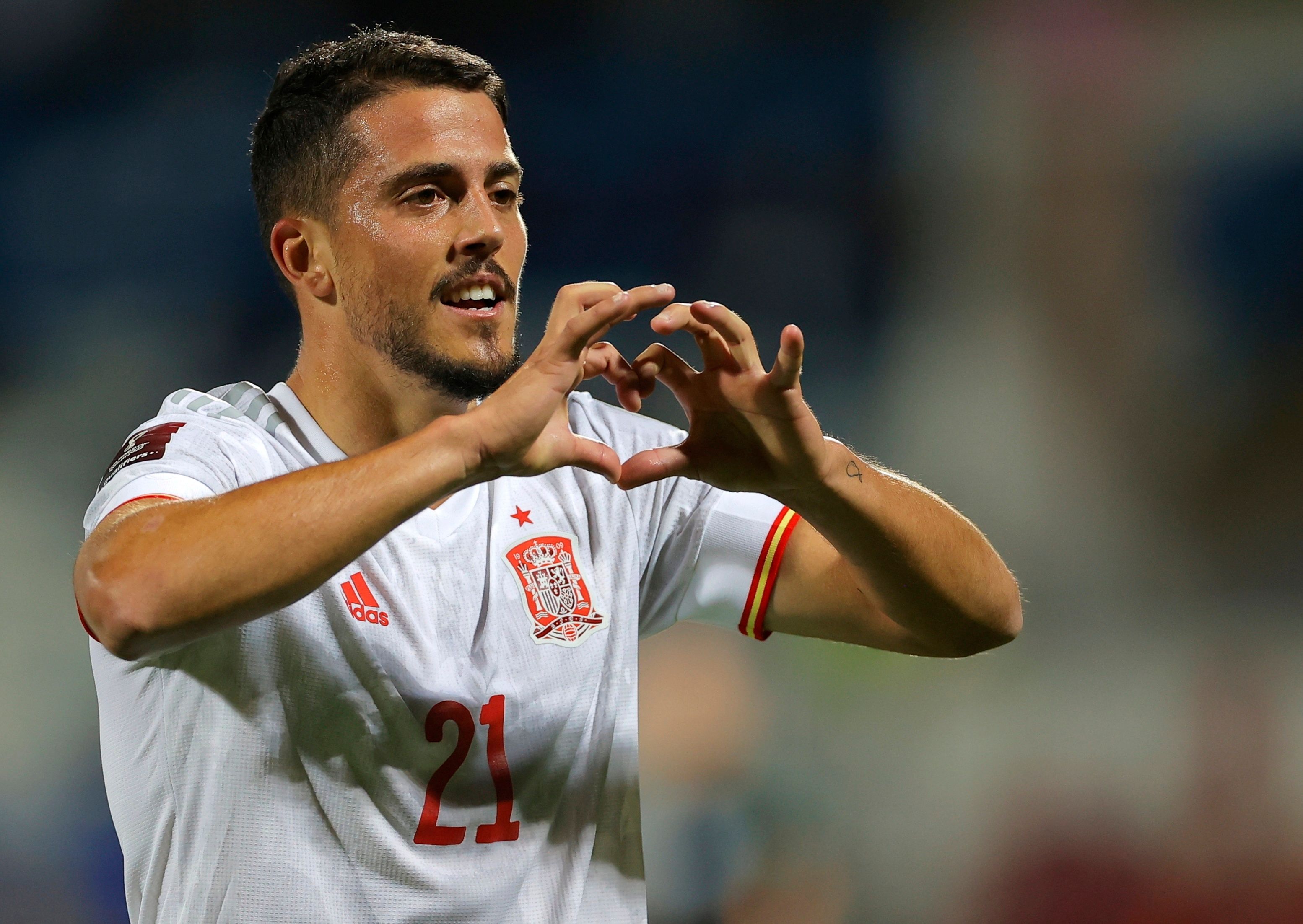 Pablo Fornals celebra el 0-1 de España en Kosovo (Foto: EFE).