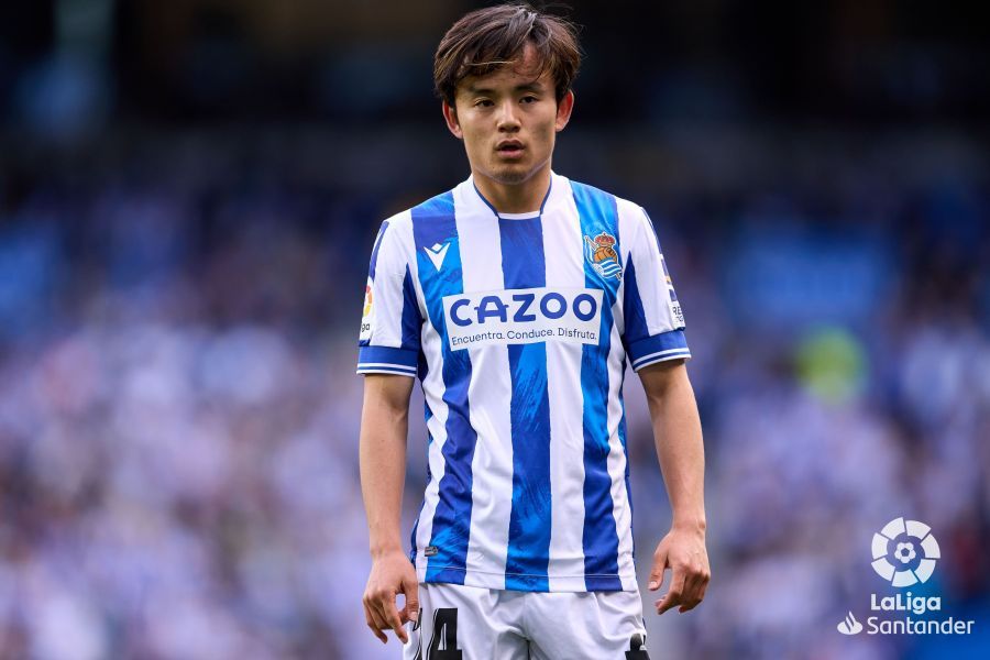 Take Kubo anotó el primer gol de la Real Sociedad frente al Elche.