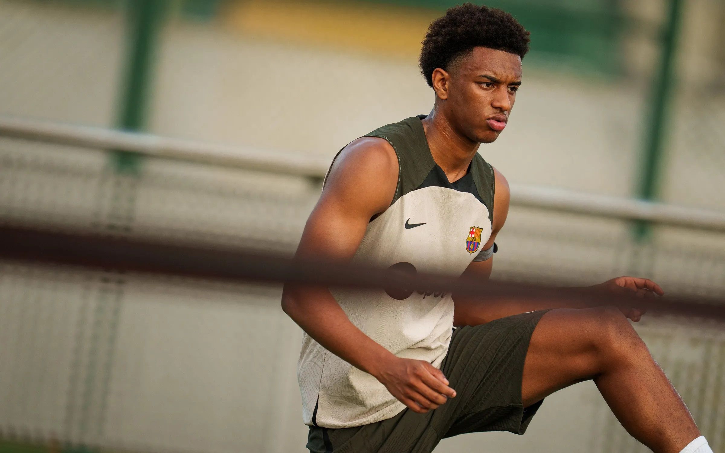  Alejandro Balde, en una sesión del Barcelona.