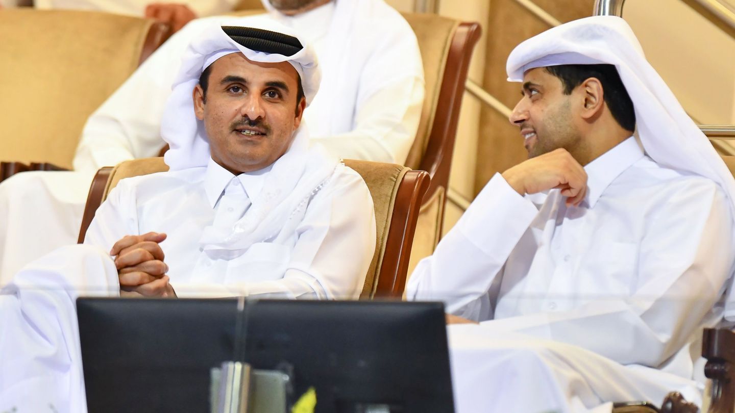 El emir Al-Thani y Nasser Al-Khelaifi.