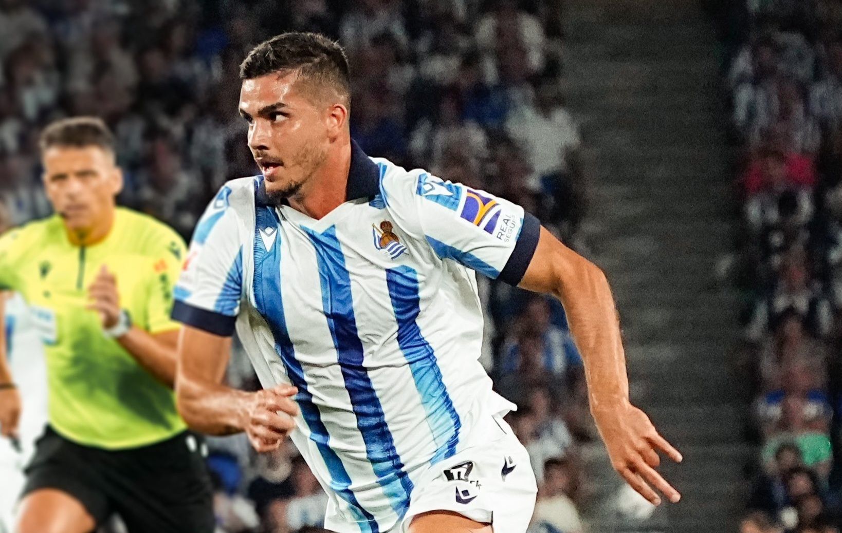 André Silva en su debut con la Real Sociedad.