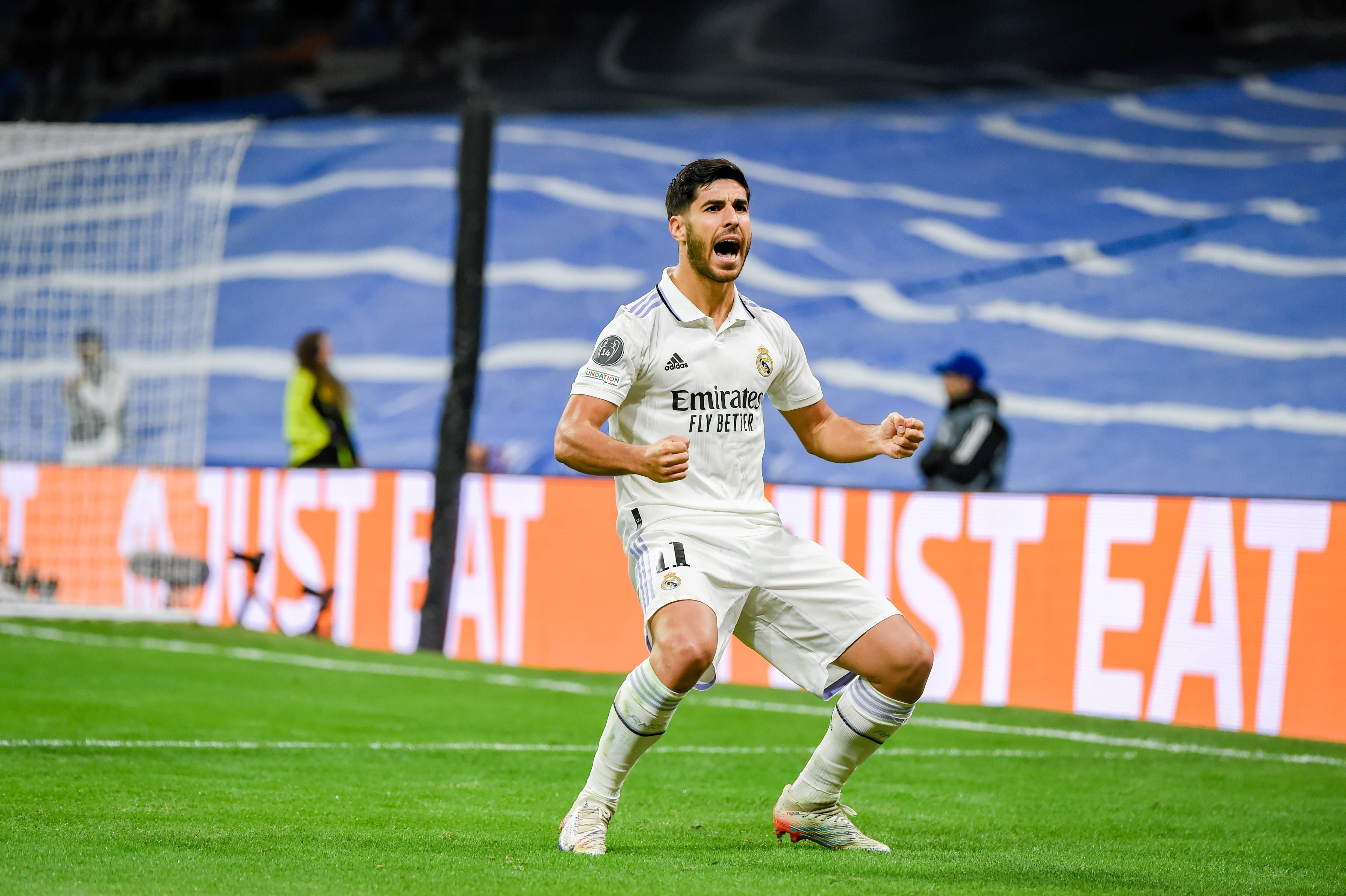 Marco Asensio celebra su gol en el Real Madrid-Celtic.