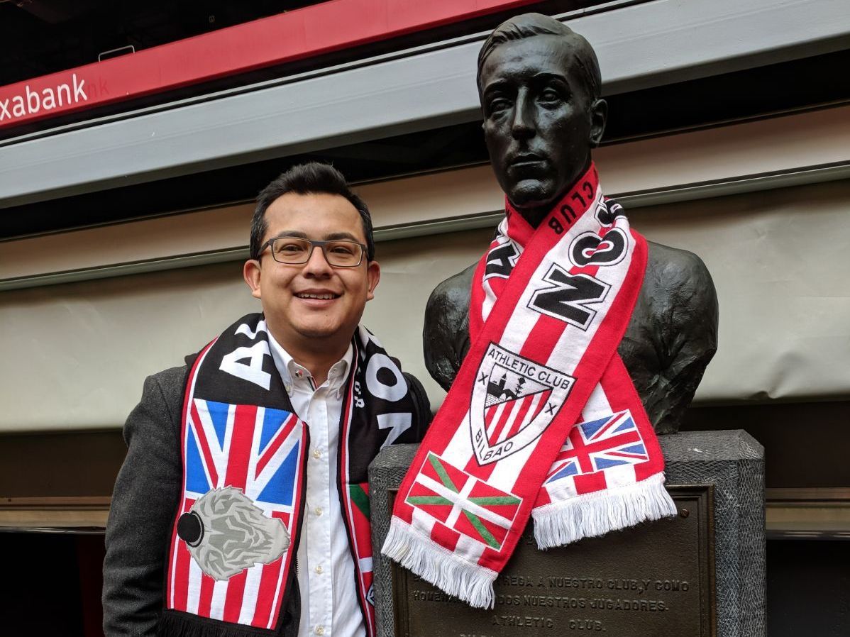  Gaizka 'Txabita' Atxa, expresidente de la peña Mr Pentland del Athletic Club de Londres.