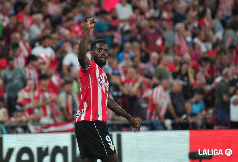 Iñaki Williams celebra su gol en el Athletic - Getafe.