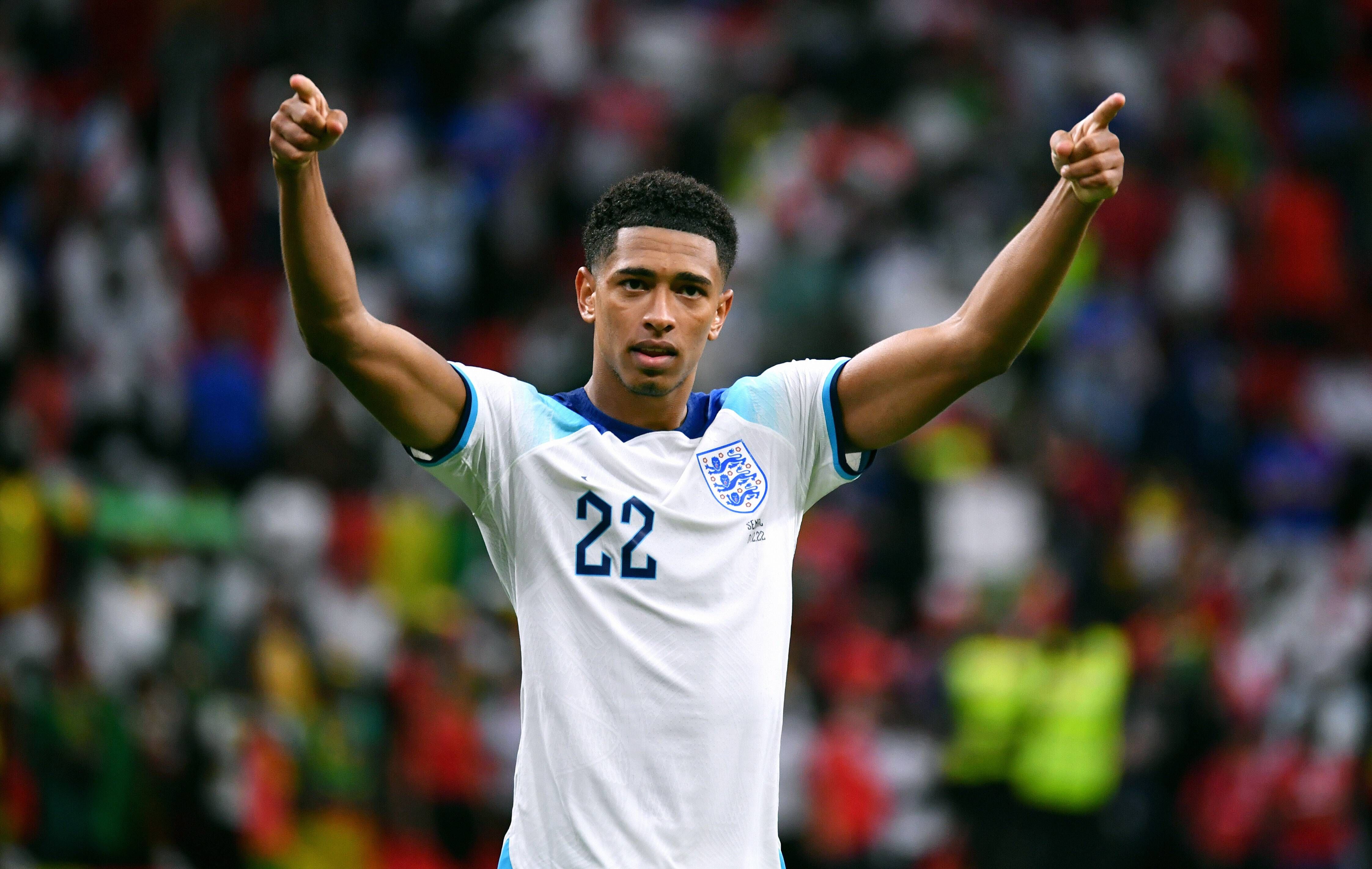 Jude Bellingham, con Inglaterra en el Mundial de Qatar.