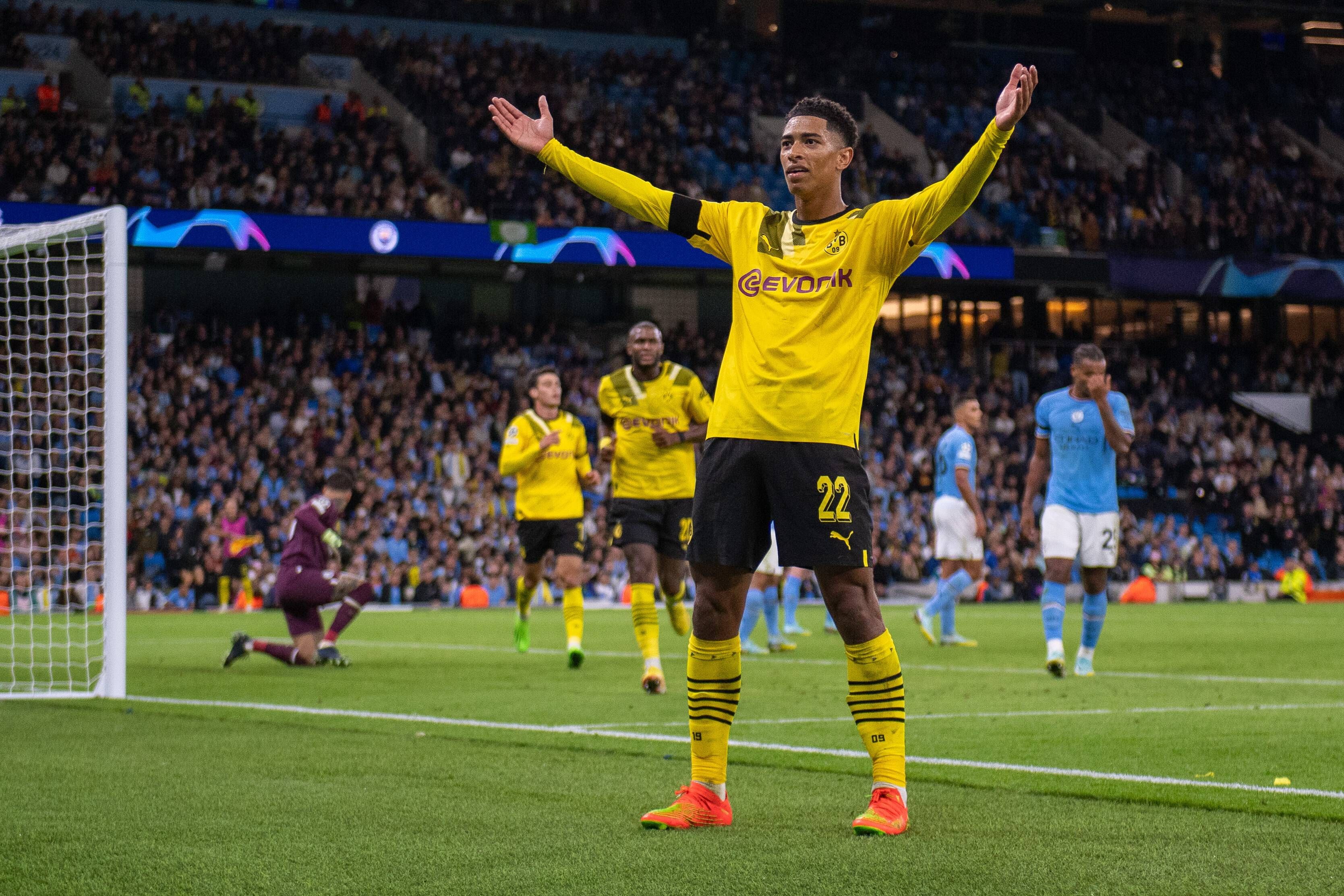 Bellingham, en un partido con el Dortmund.