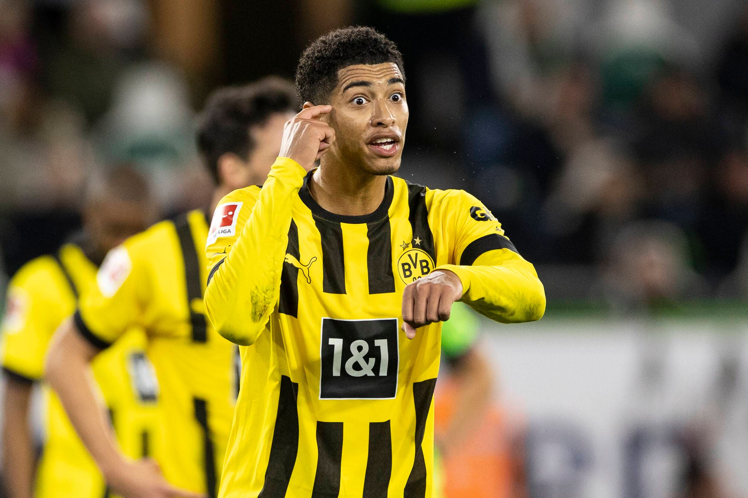  Jude Bellingham, en un partido con el Dortmund.