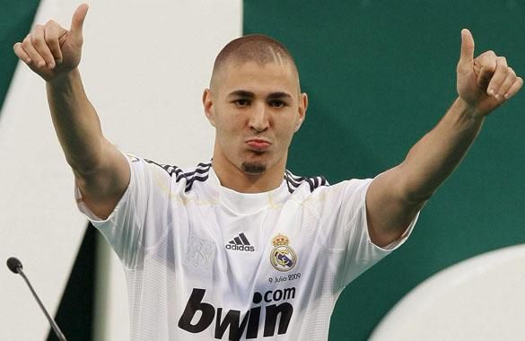 Benzema, en su presentación con el Real Madrid.