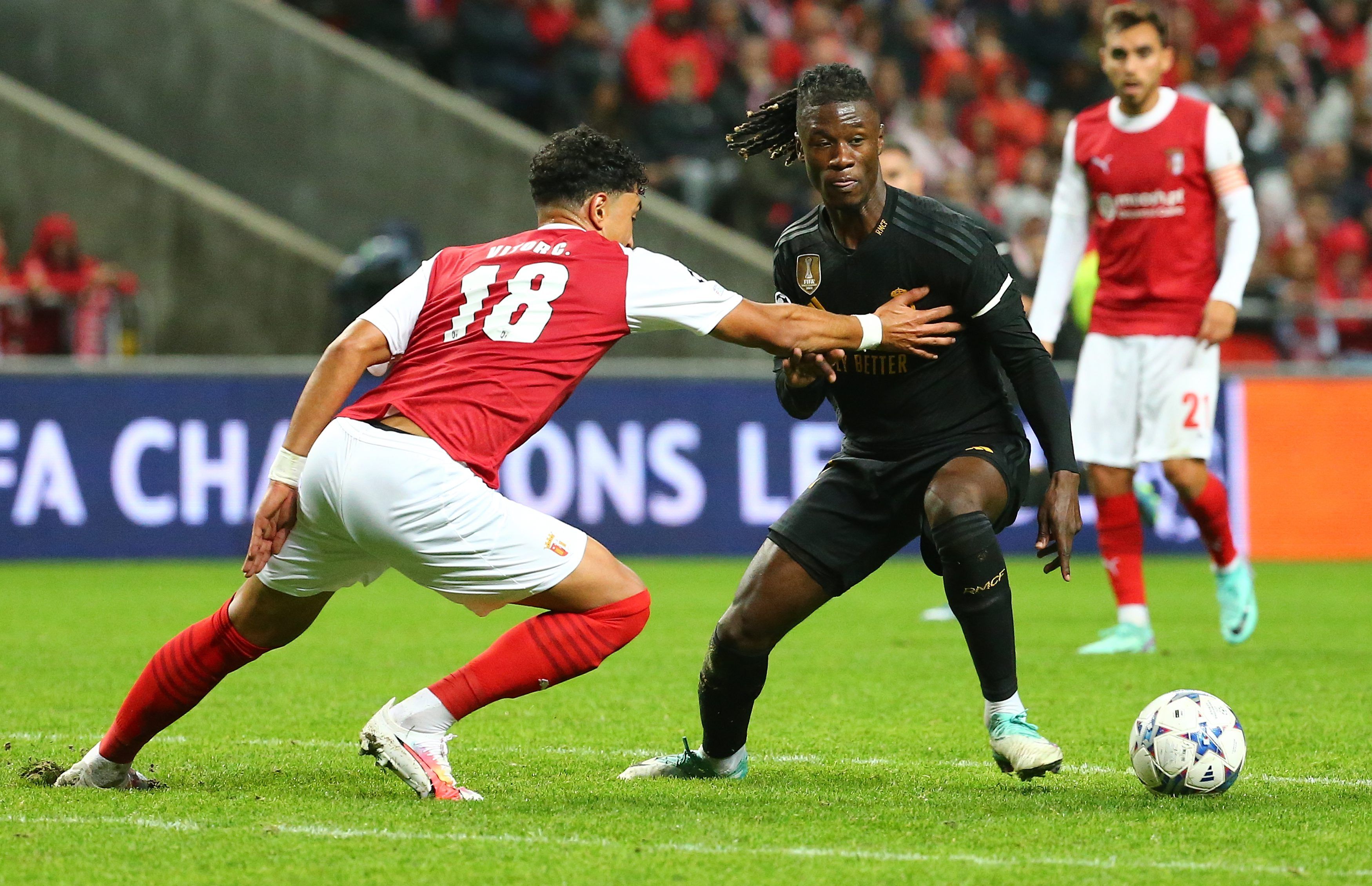  Camavinga en un momento del partido ante el Braga.