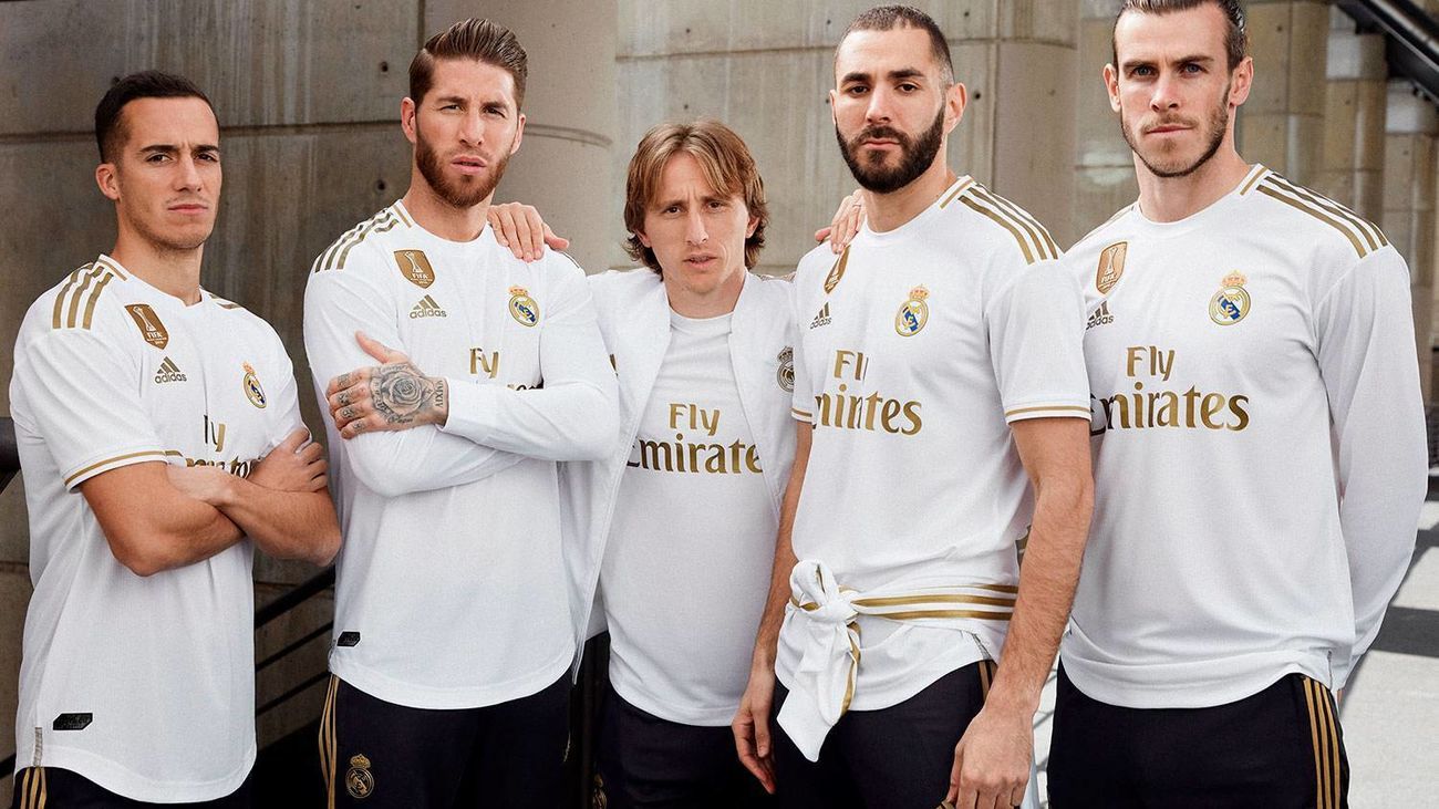  Lucas Vázquez, Sergio Ramos, Modric, Benzema y Bale con el Real Madrid.