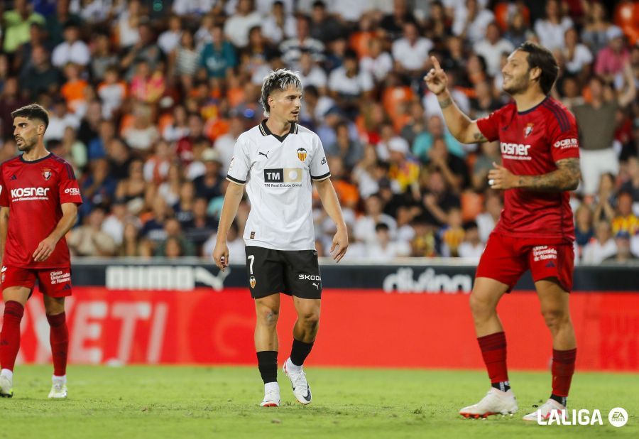  Canós el día de su debut en Mestalla