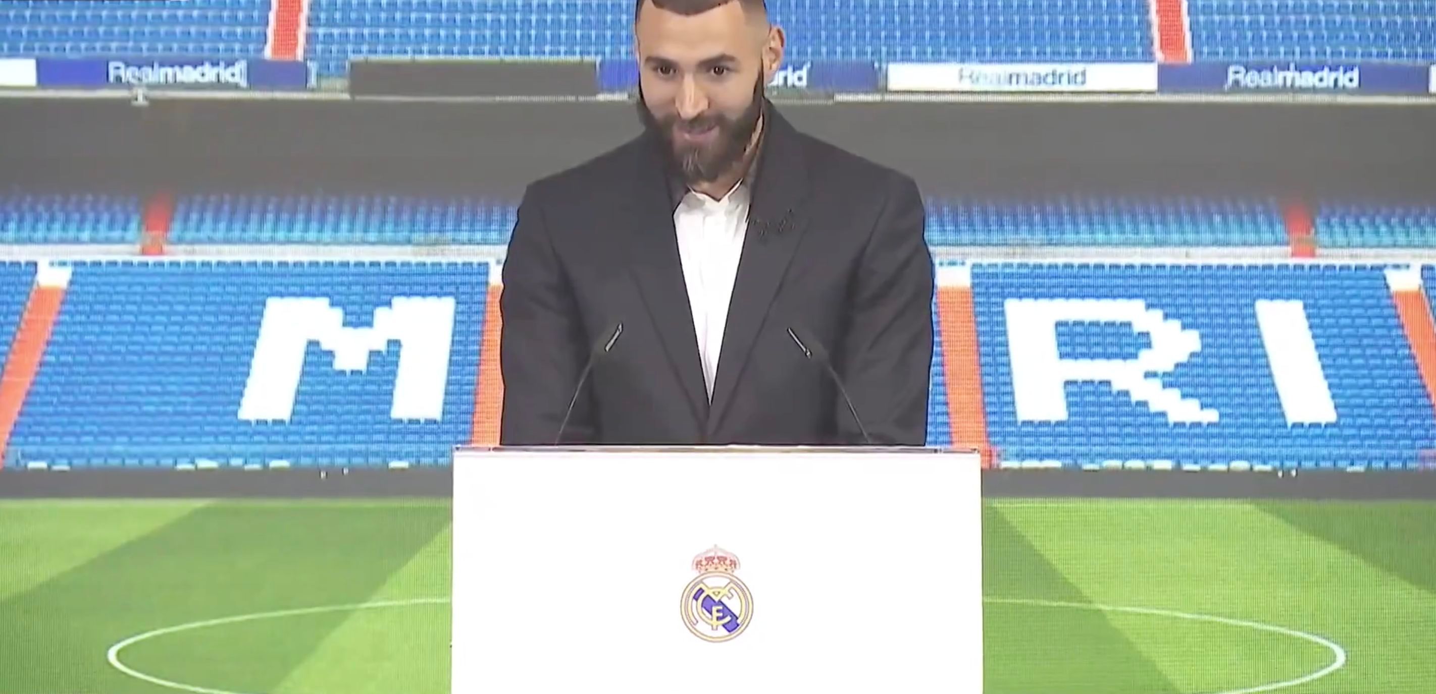 Karim Benzema, en su despedida del Real Madrid.