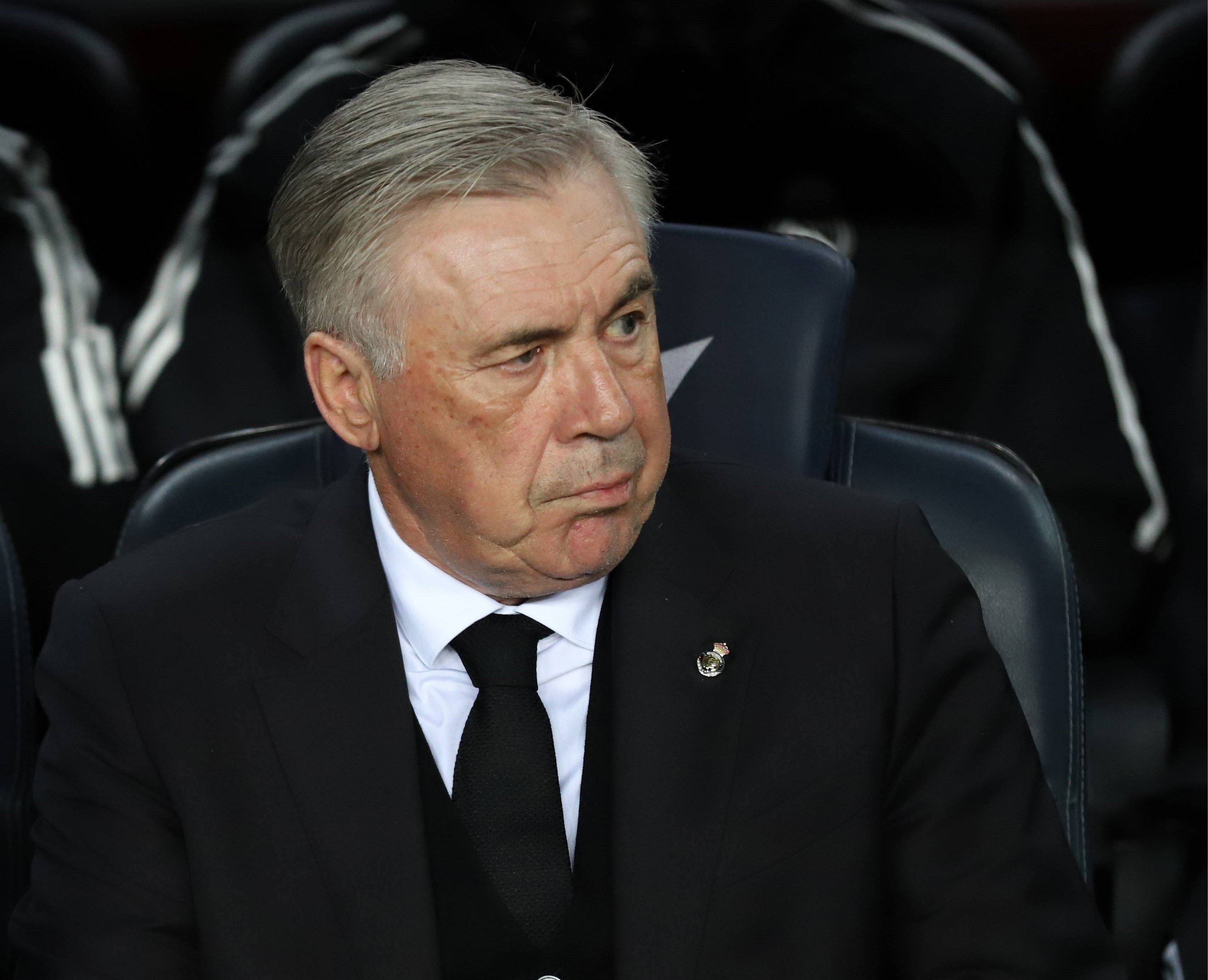 Carlo Ancelotti, en el Barcelona-Real Madrid.