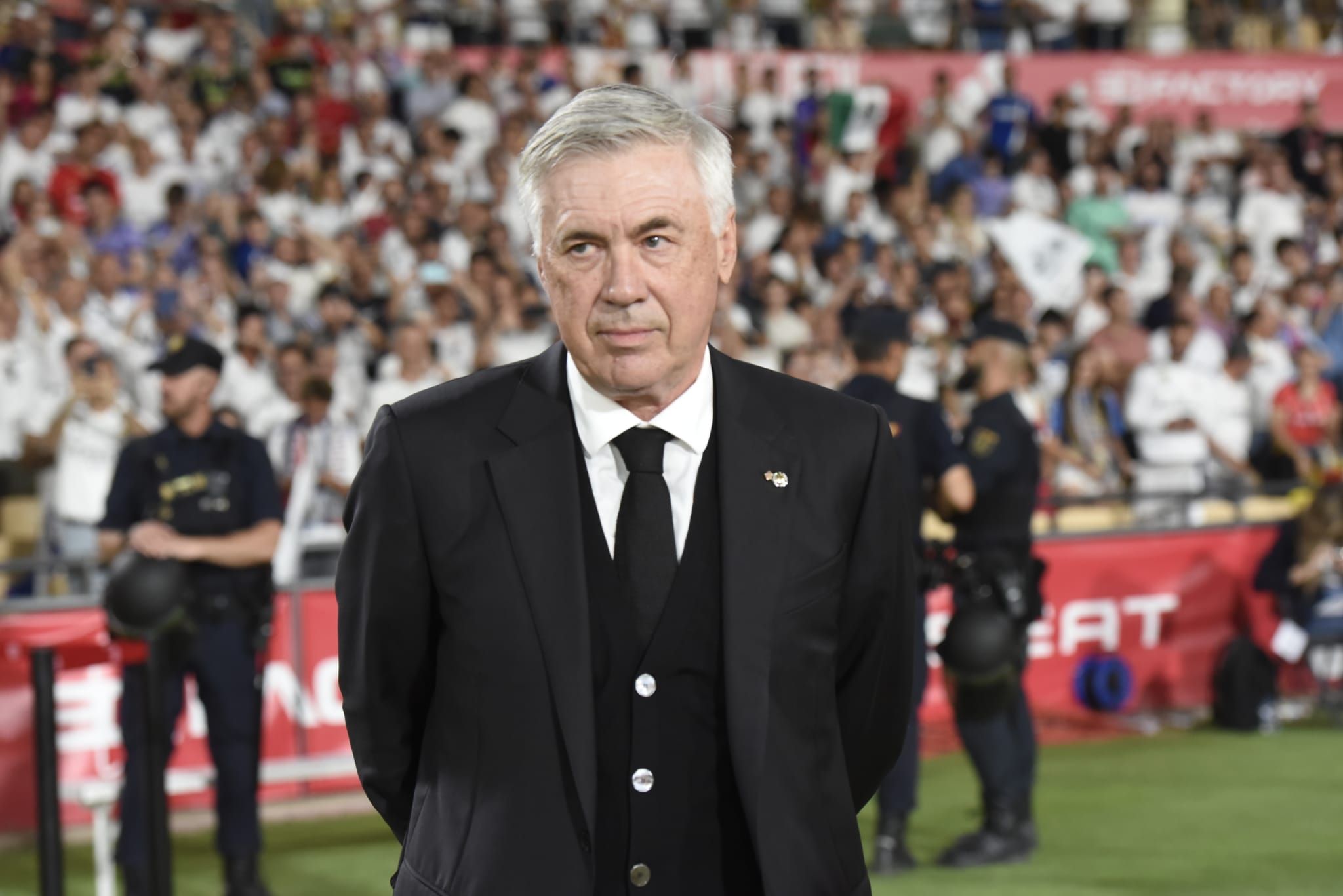 Carlo Ancelotti, en la final de la Copa del Rey