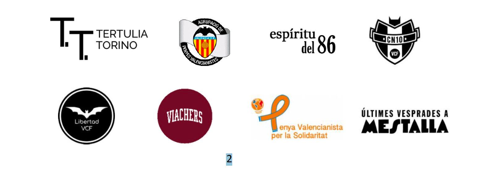  Integrantes de "De Torino a Mestalla"