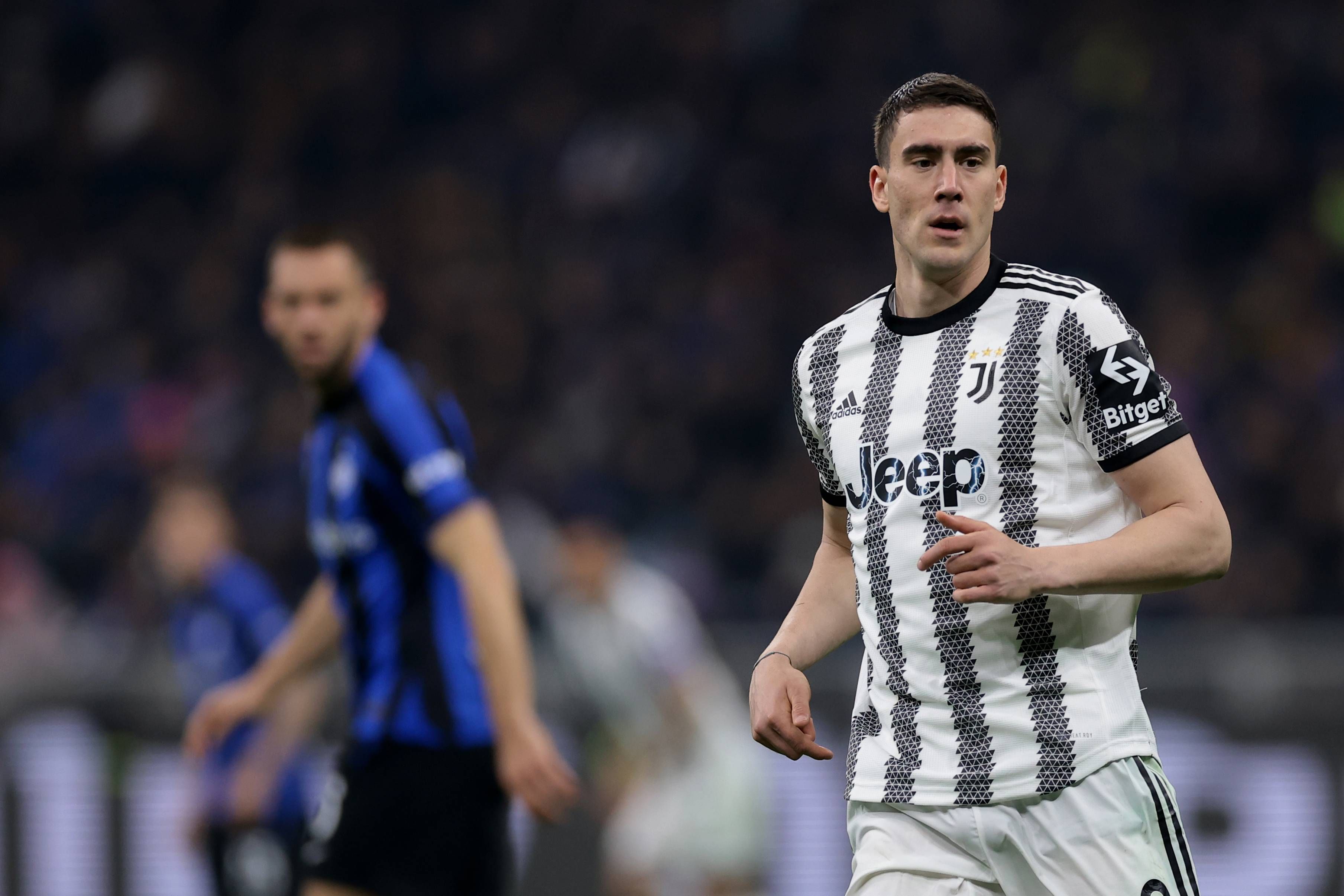 Dusan Vlahovic, en un partido de la Juventus (Cordon Press)