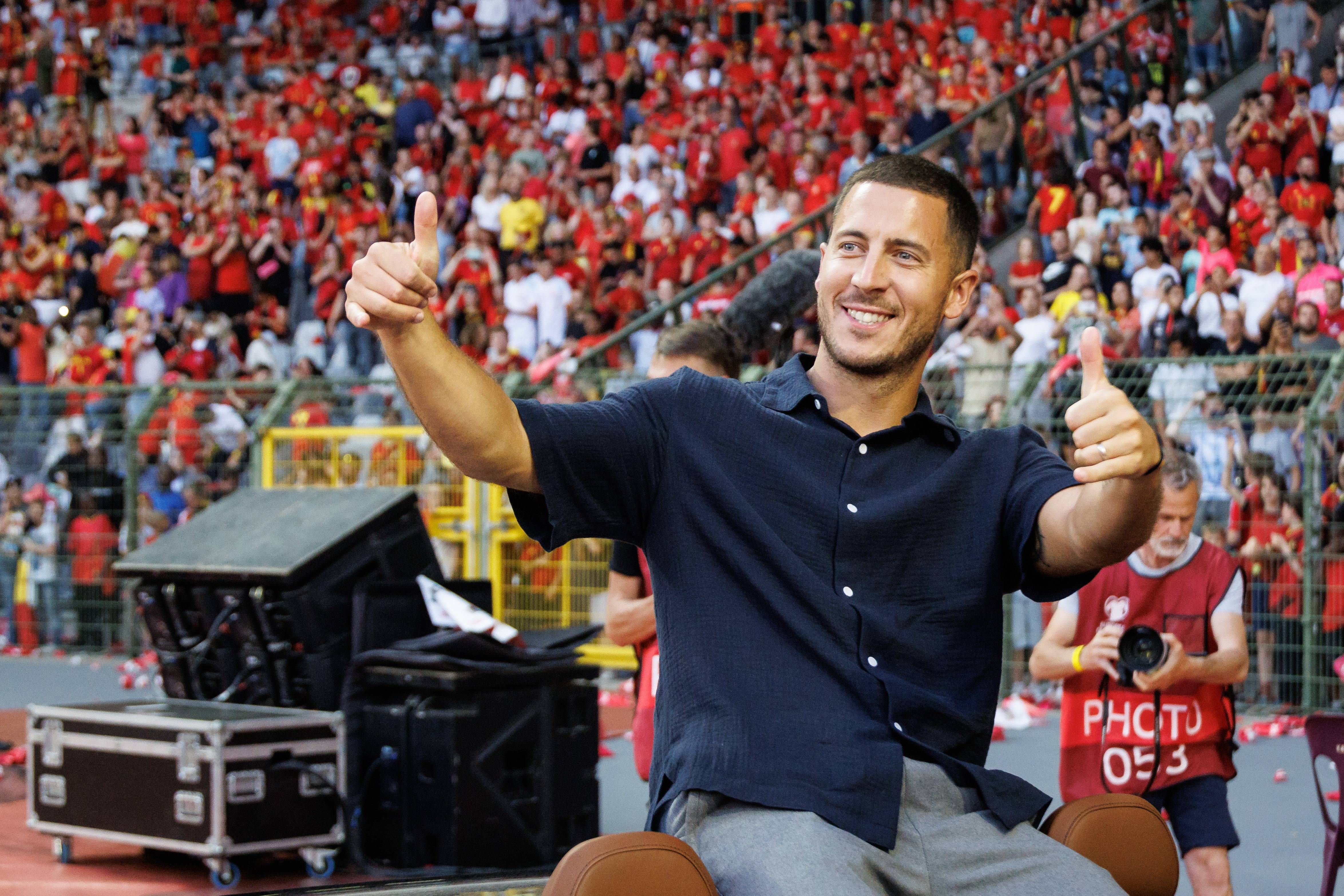  Eden Hazard, en un homenaje en Bélgica.