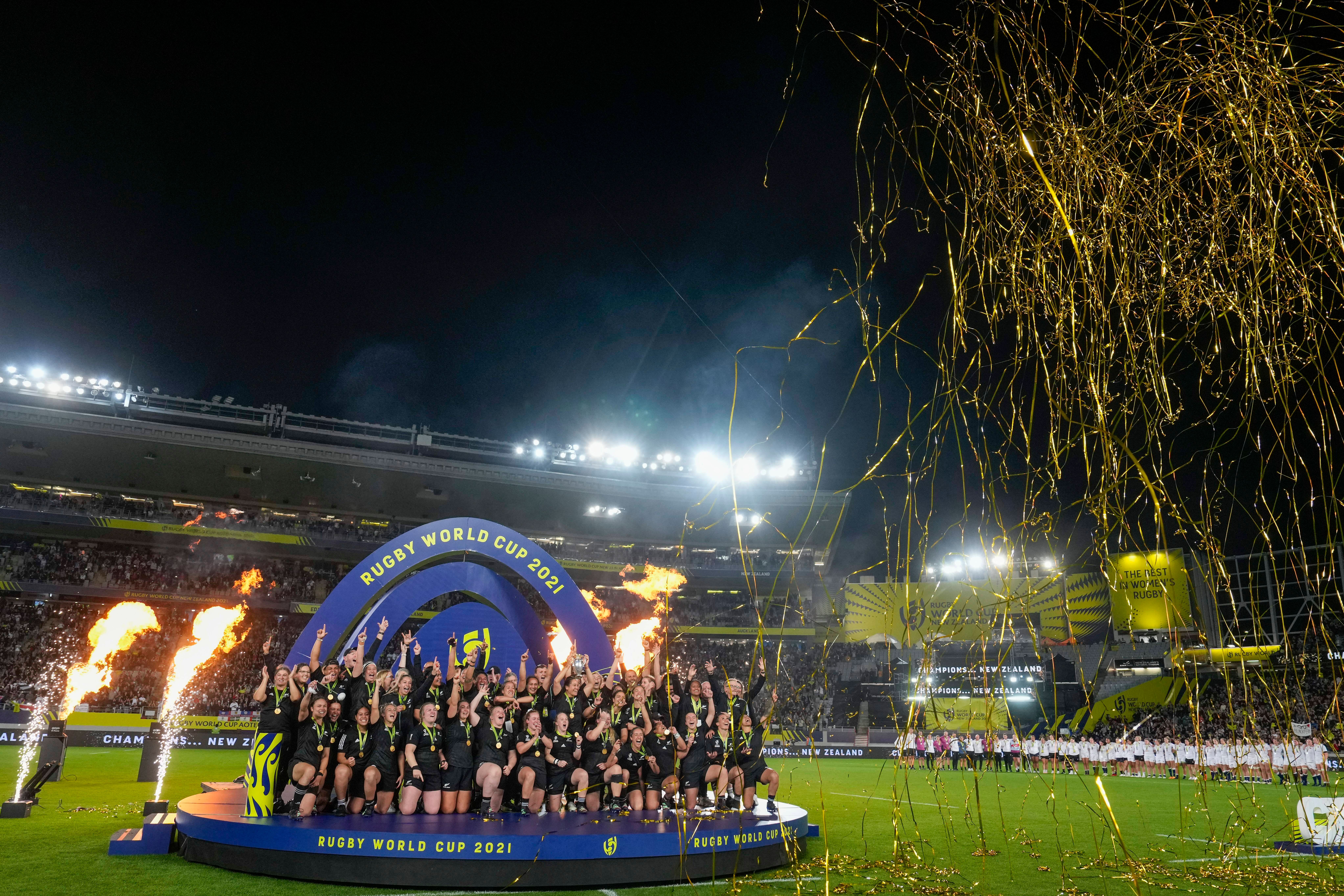 Eden Park albergando la final del Mundial de Rubgy Femenino 2021.