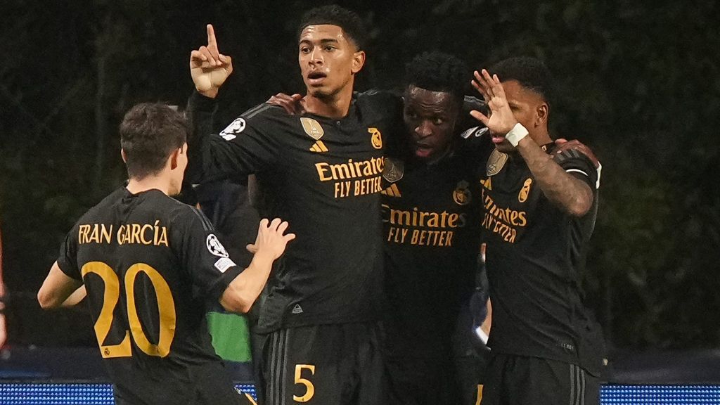  El Real Madrid celebrando el triunfo ante el Braga en Champions.