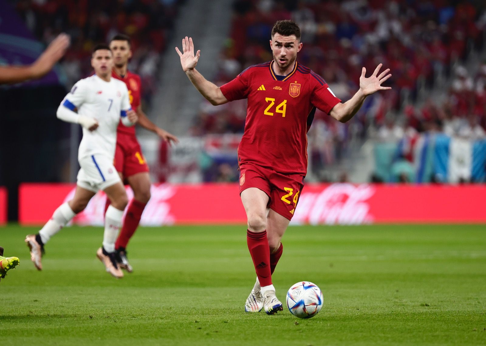  Aymeric Laporte, en el España-Costa Rica.
