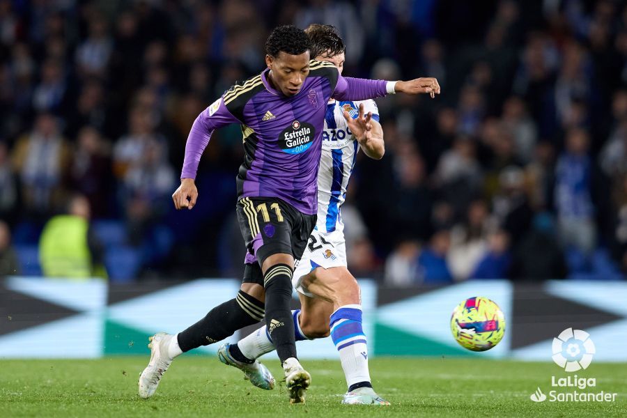 Gonzalo Plata, durante el Real Sociedad-Real Valladolid.