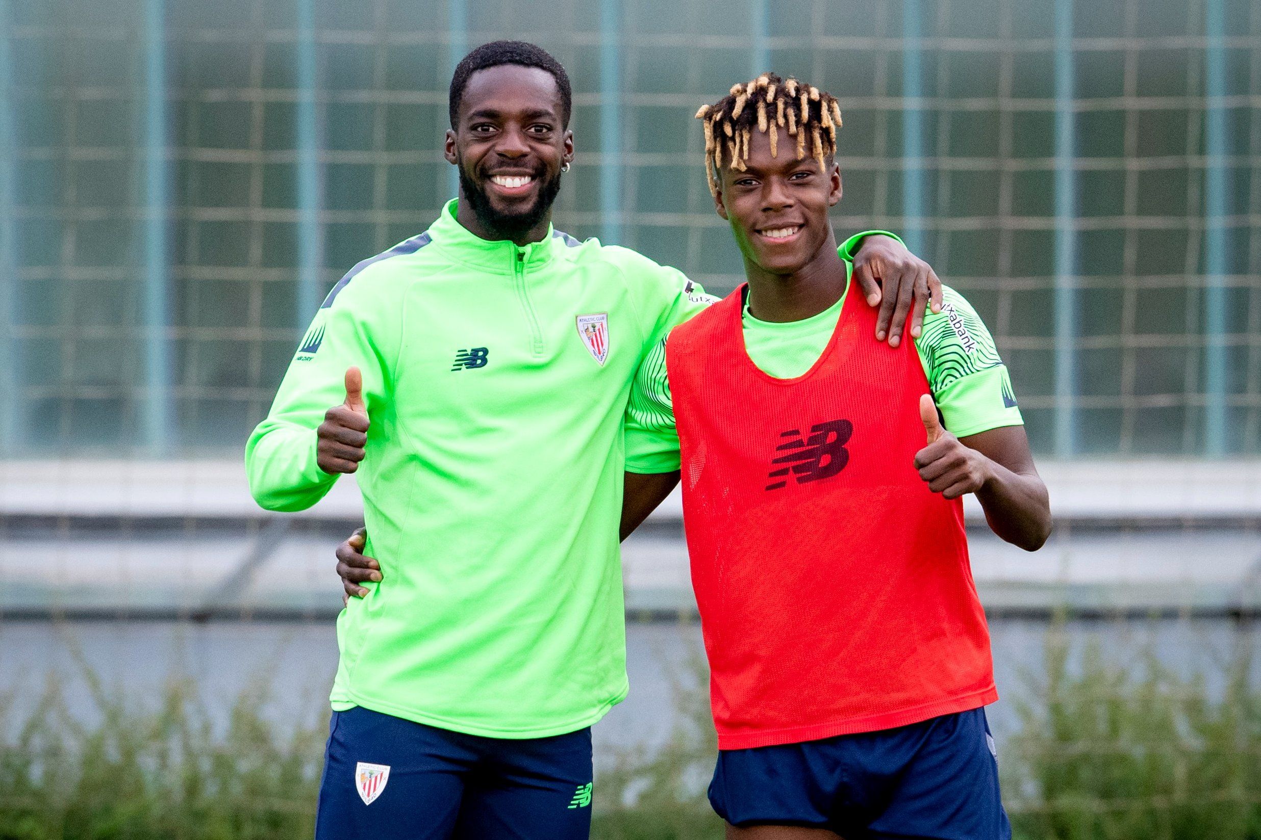  Iñaki y Nico Williams, en Lezama tras volver de estar con sus selecciones.