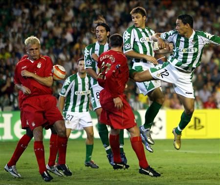 Imagen del Betis-Liverpool de la Champions.