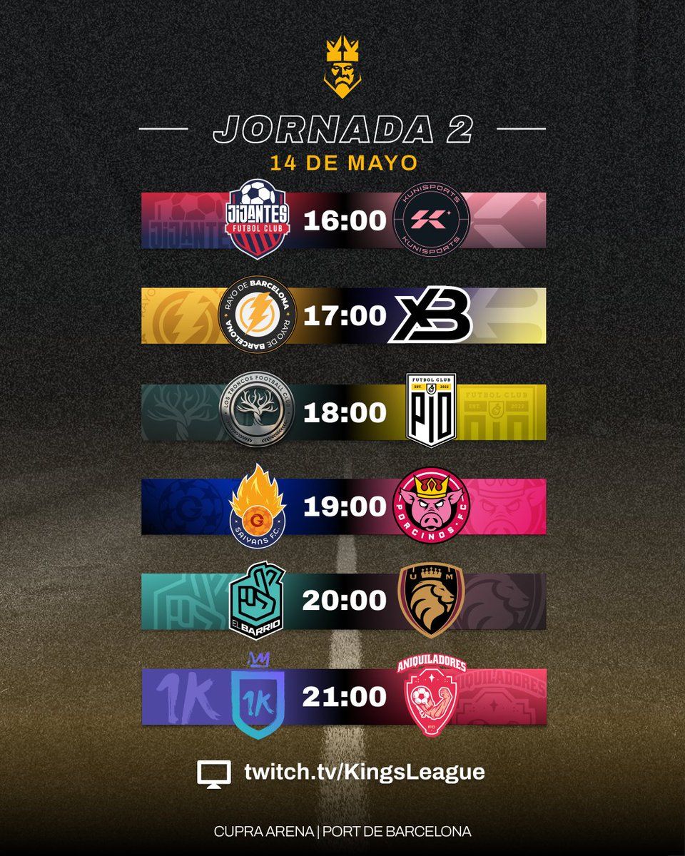 El Barrio - Ultimate Móstoles, horarios del partidazo y la jornada 2 de la Kings League.
