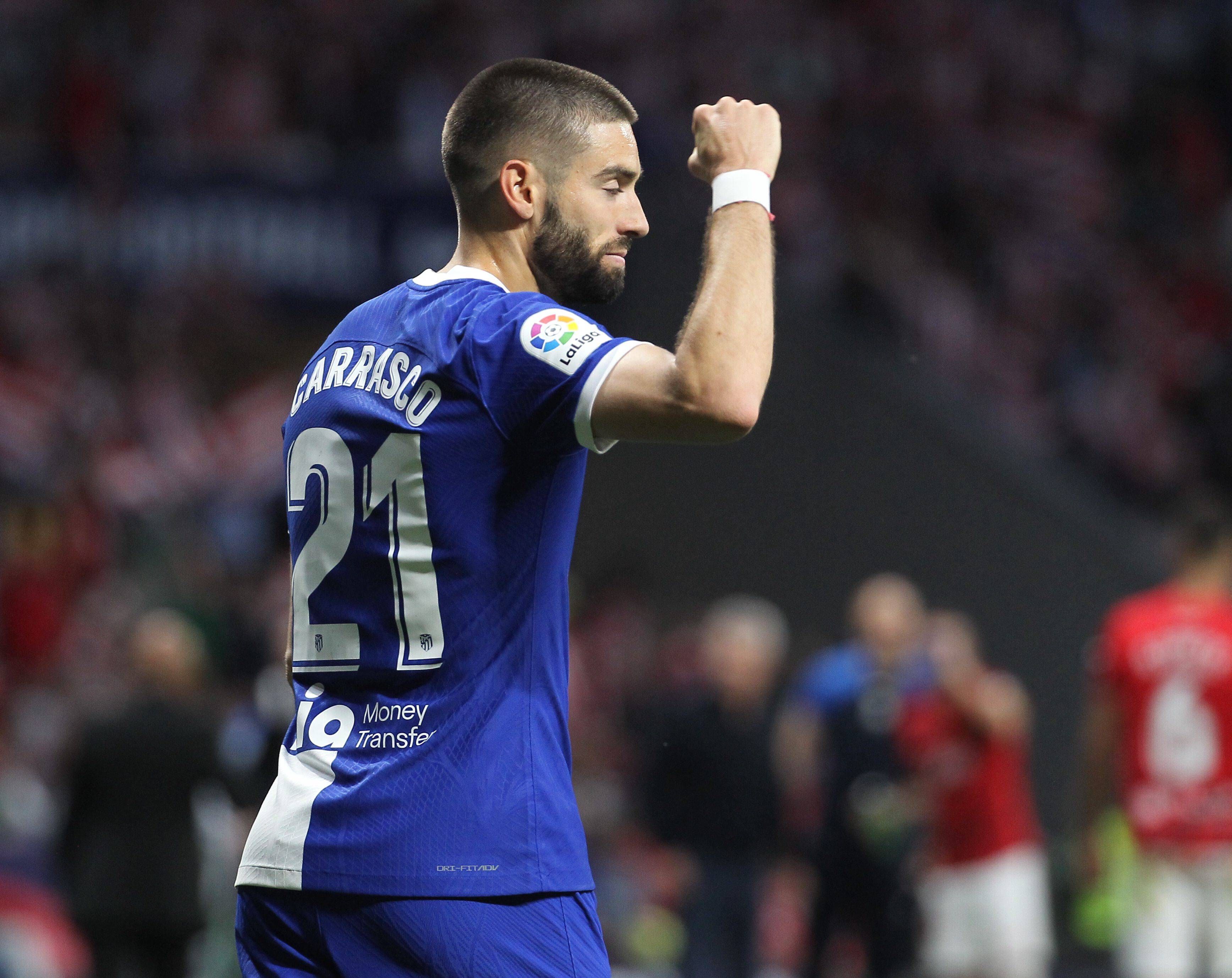 Yannick Carrasco celebra un gol en el Atlético-Mallorca (Foto: Cordon Press).
