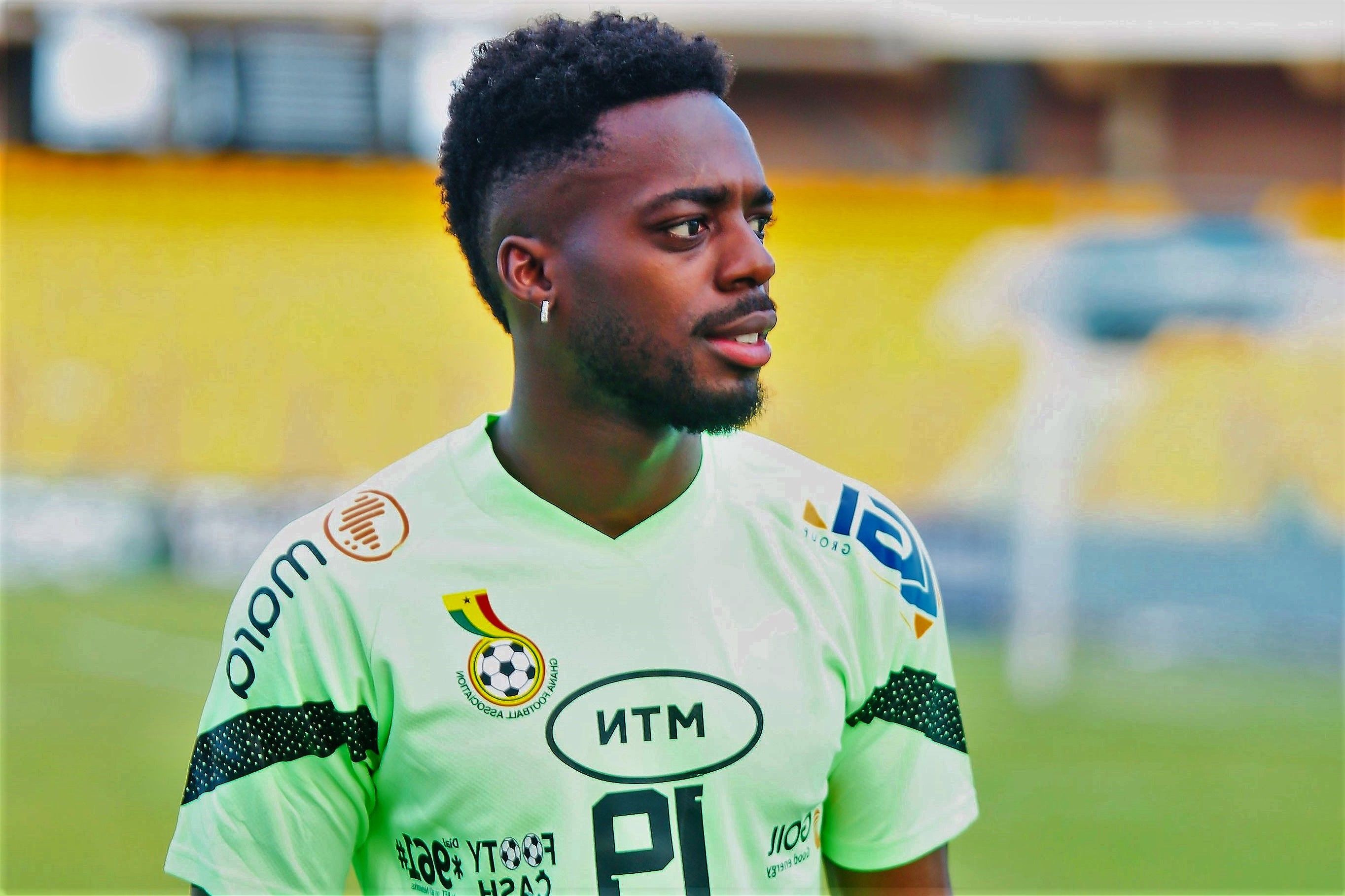 Iñaki Williams en un entrenamiento con la selección de Ghana.