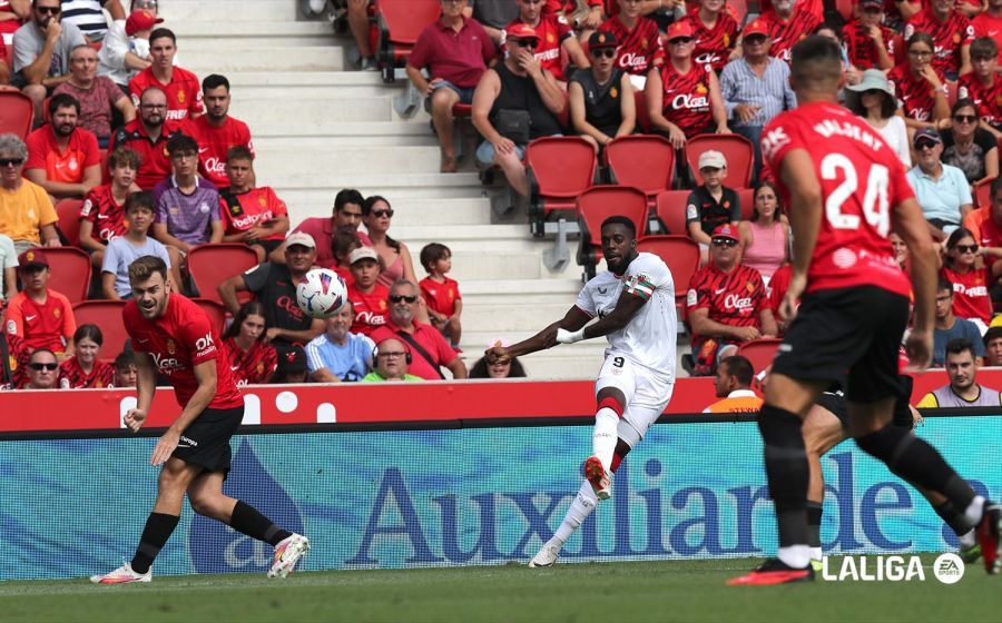  Iñaki Williams, durante el partido del Athletic Club ante el RCD Mallorca.