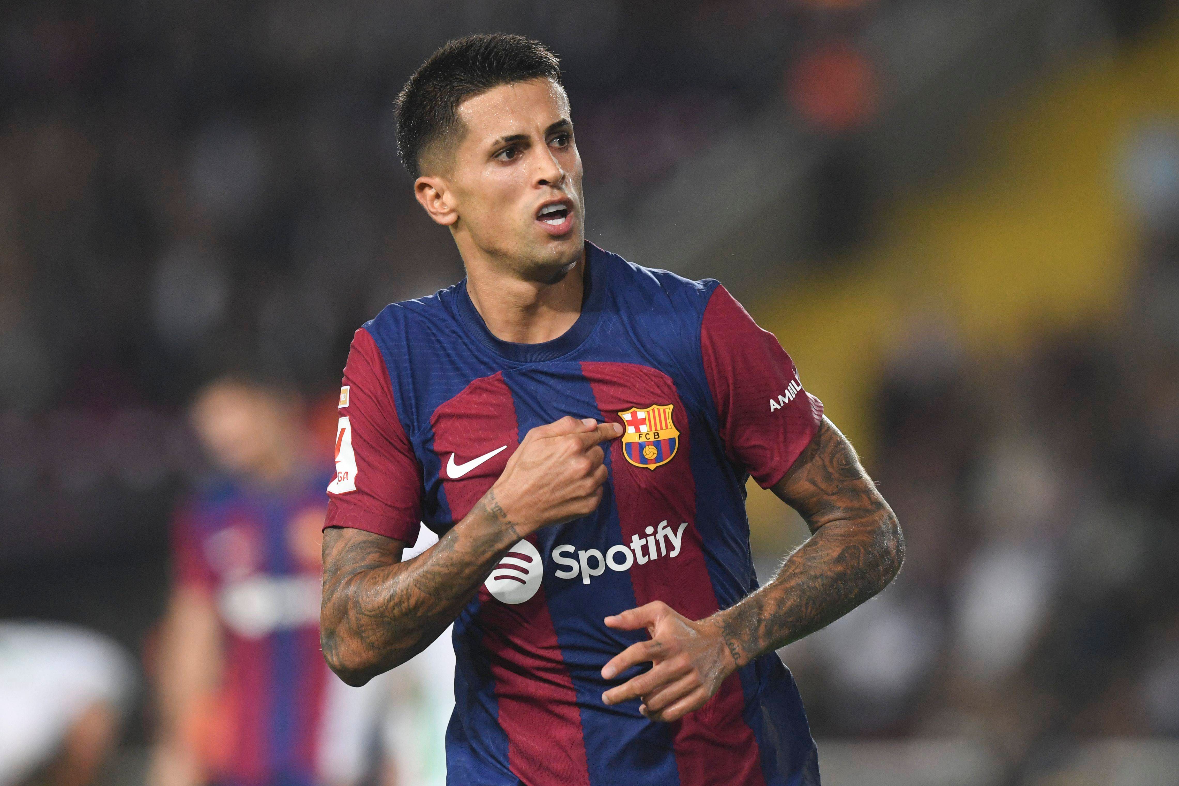 Joao Cancelo celebra su gol en el Barcelona-Betis (FOTO: Cordón Press).