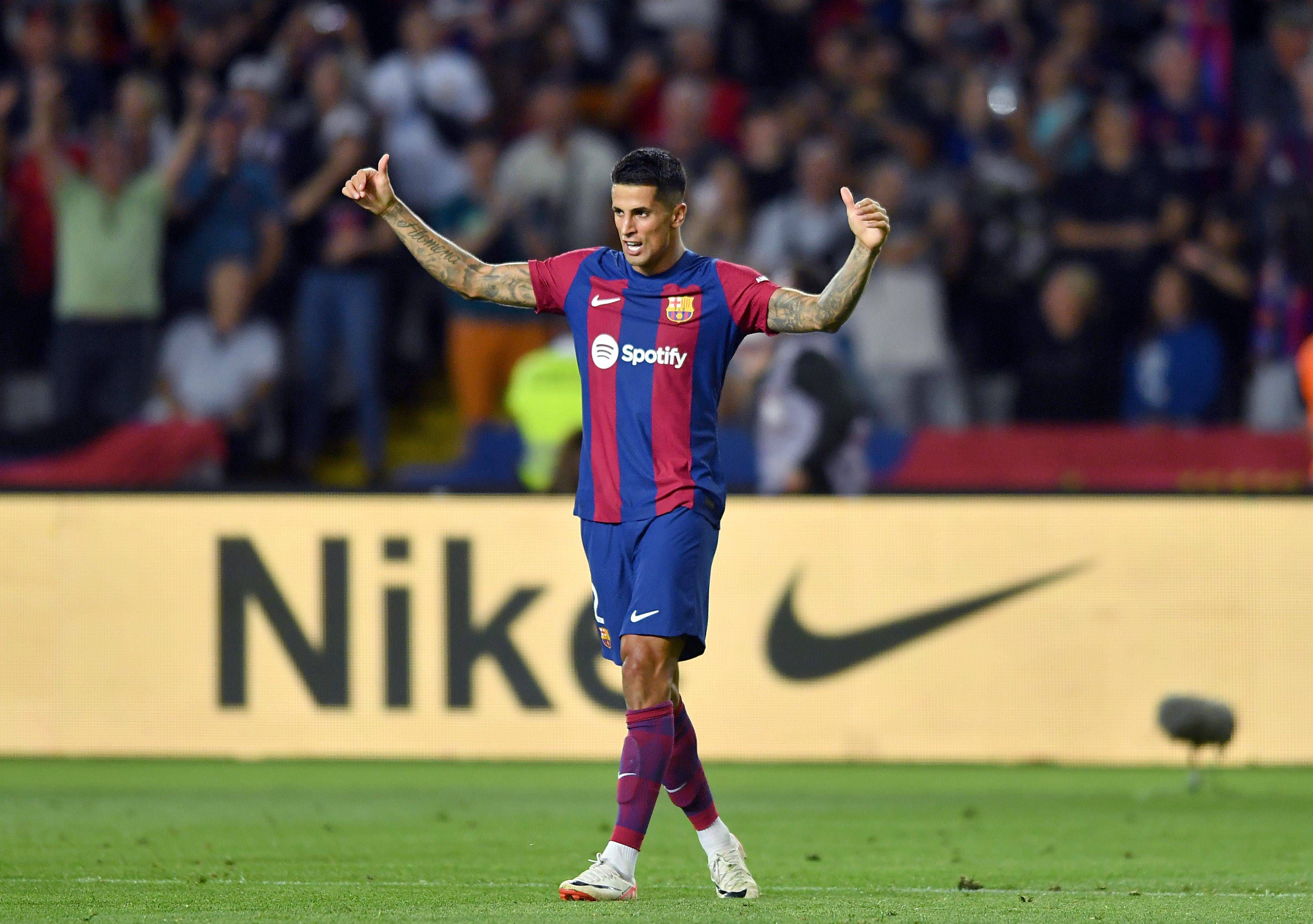  Joao Cancelo, celebrando su gol ante el Celta.