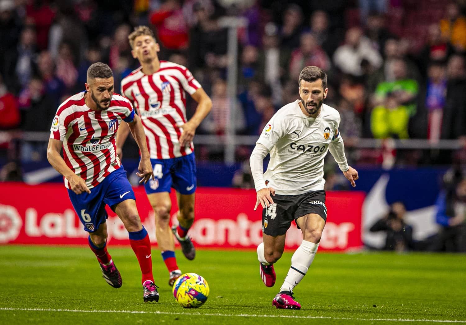 José Gayà, en el Atlético de Madrid - Valencia CF.
